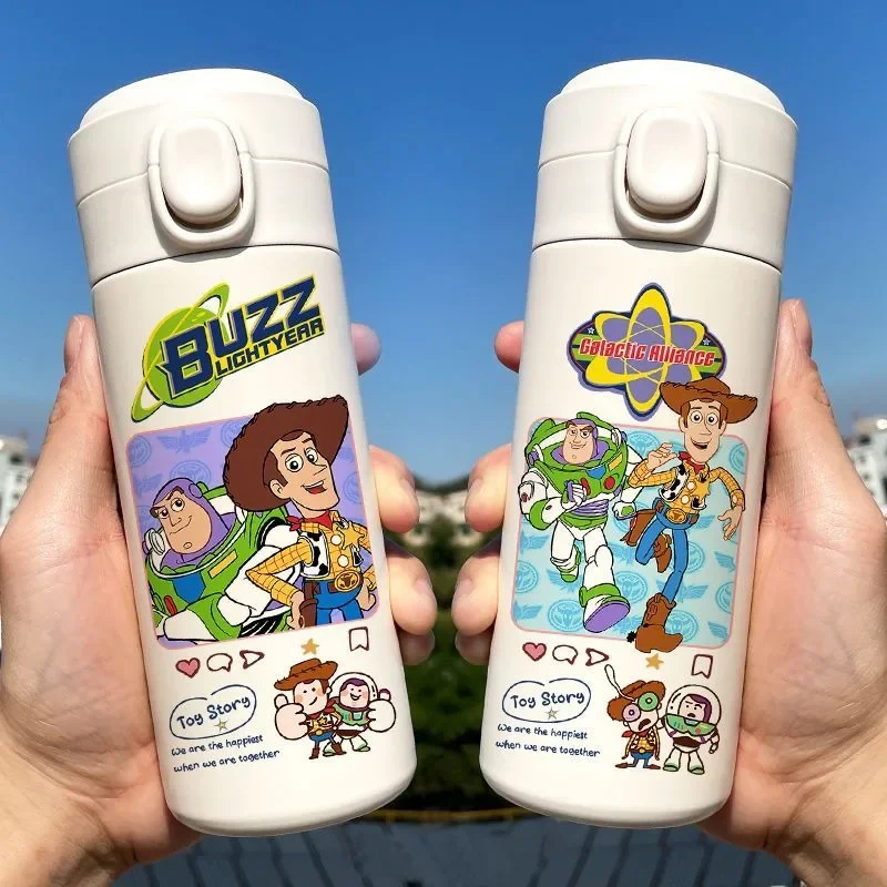 Disney Buzz Lightyear Toy Story Vacuum Cup 304 Stainless Steel Portable Water Bottle Children Student Gift 300ML 450ML