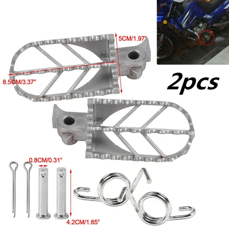 Motorcycle Stainless Steel Footpegs For Pit Dirt Motor Bike Pitster Pro XR50 CRF50 CRF70 SSR Thumpstar Motocross