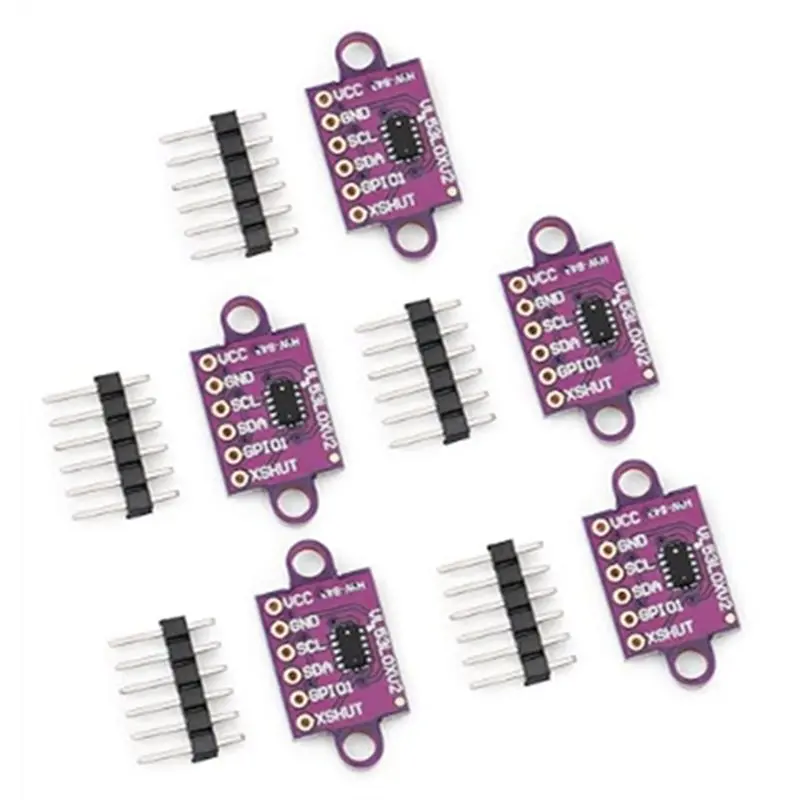 

Модуль датчика расстояния A13E-VL53L0X (TOF), питание 2.8-5В, интерфейс I2C/IIC, коммуникация, дизайн VL53L0X Time-Of-Flight Breakout