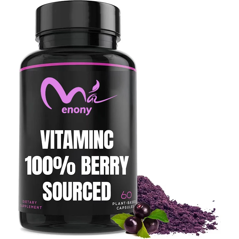 

Whole food vitamin C from berries, advanced antioxidants, bioflavonoids and polyphenols, 60 vegan capsules