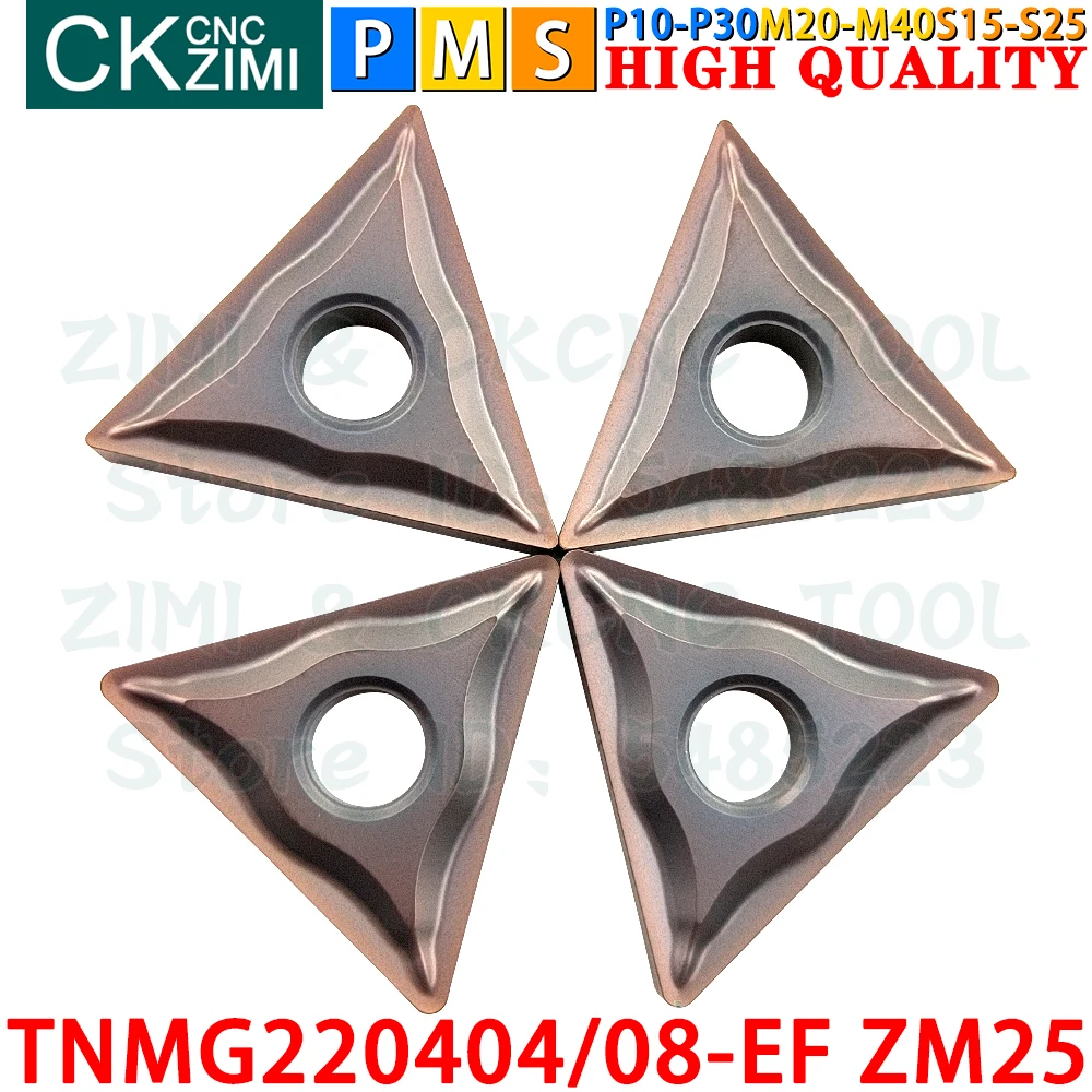 TNMG220404-EF ZM25 TNMG220408-EF ZM25 초경 인서트 외부 선삭 인서트 도구 TNMG2204 TNMG 2204 EF EM ZM25 CNC 기계식 금속 선반 선삭 절삭 공구