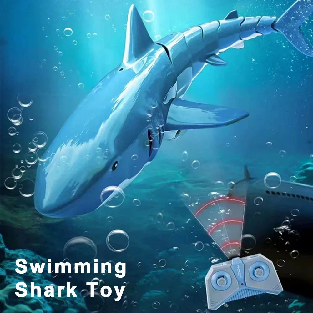 Smart Rc Shark Whale Spray Water Toy Remote Controlled Boat Ship Submarine Robots Fish Electric Toys for Kids Boys Baby Children
