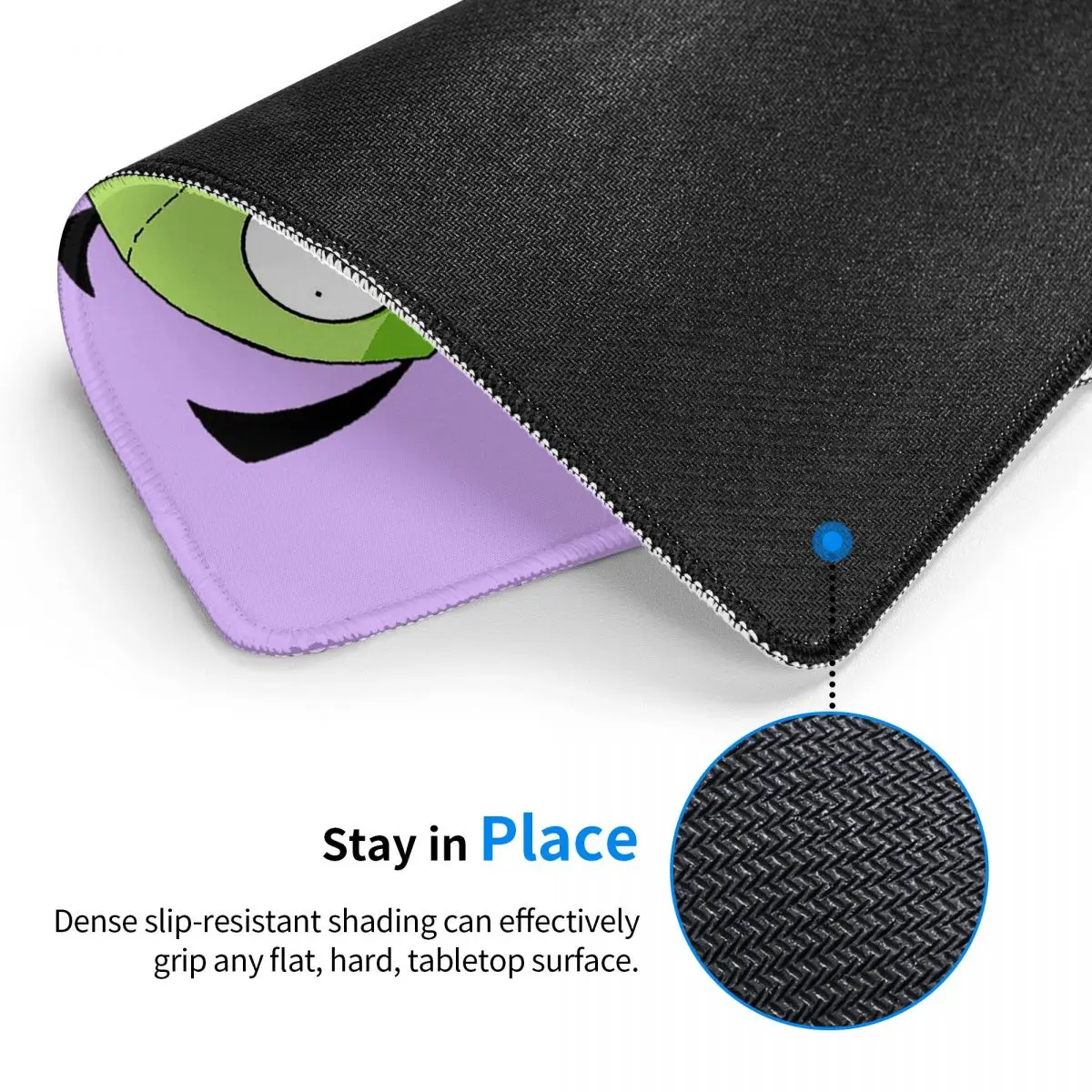 Gir Loves Tacos (Invader Zim) لوحة ماوس لوحة مفاتيح الكمبيوتر ماوس حصيرة ألعاب الكمبيوتر المحمول حصيرة مكتبية ملحقات المكتب مفارش الطاولة