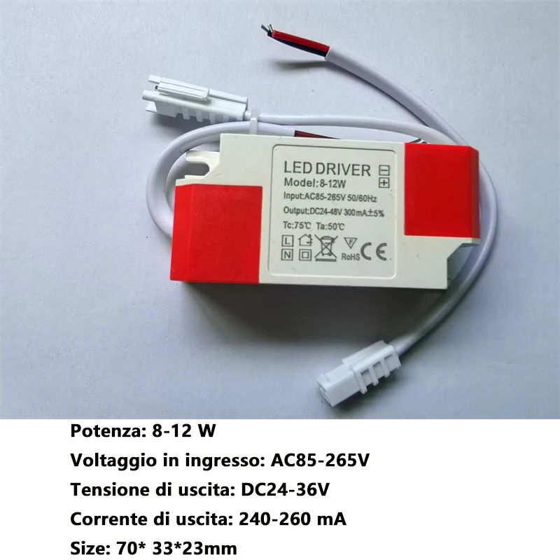 10Pcs LED Driver 260mA Constant Current Alimentatore for LED Driver Transformer 3W 4-7W 8-12W 12-18W 18-24W 24-36W
