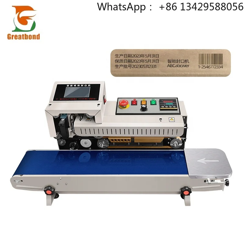 FR-1600 Multi-function Desktop Continuous Intelligent Coding Automatic Film Sealer CE Horizontal Band Pouch Heat Sealing Machine