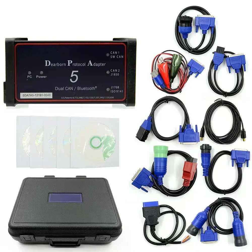 DPA5: Мощный USB/Bluetooth адаптер для протокола Dearborn, диагностический сканер DPA5 для грузовиков, многоязычный.