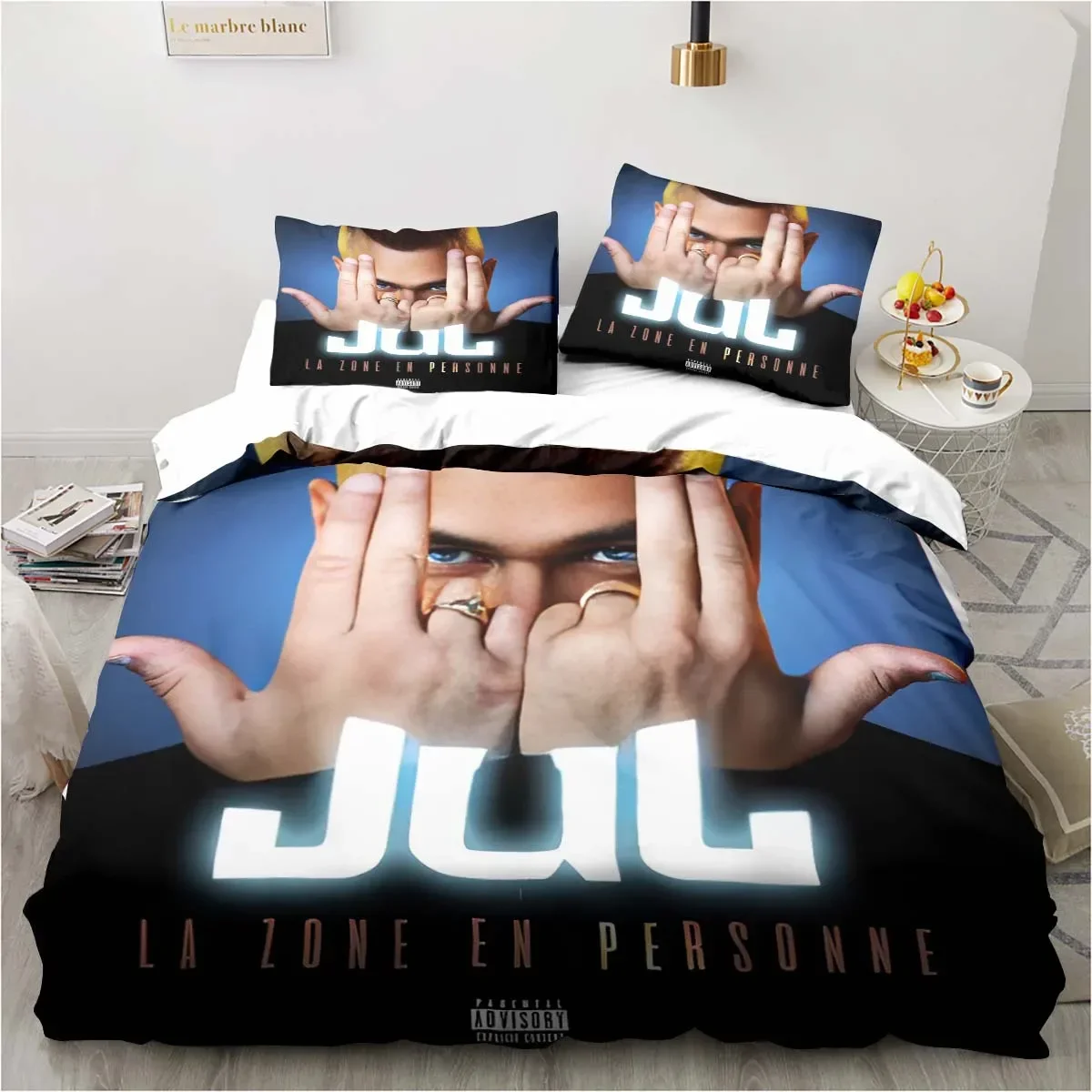 

3PCS JuLC'est Pas Des Lol Bedding Set Printed Duvet Cover Comfortable Breathable Luxury Cotton Quilt Pillowcase Single KingQueen