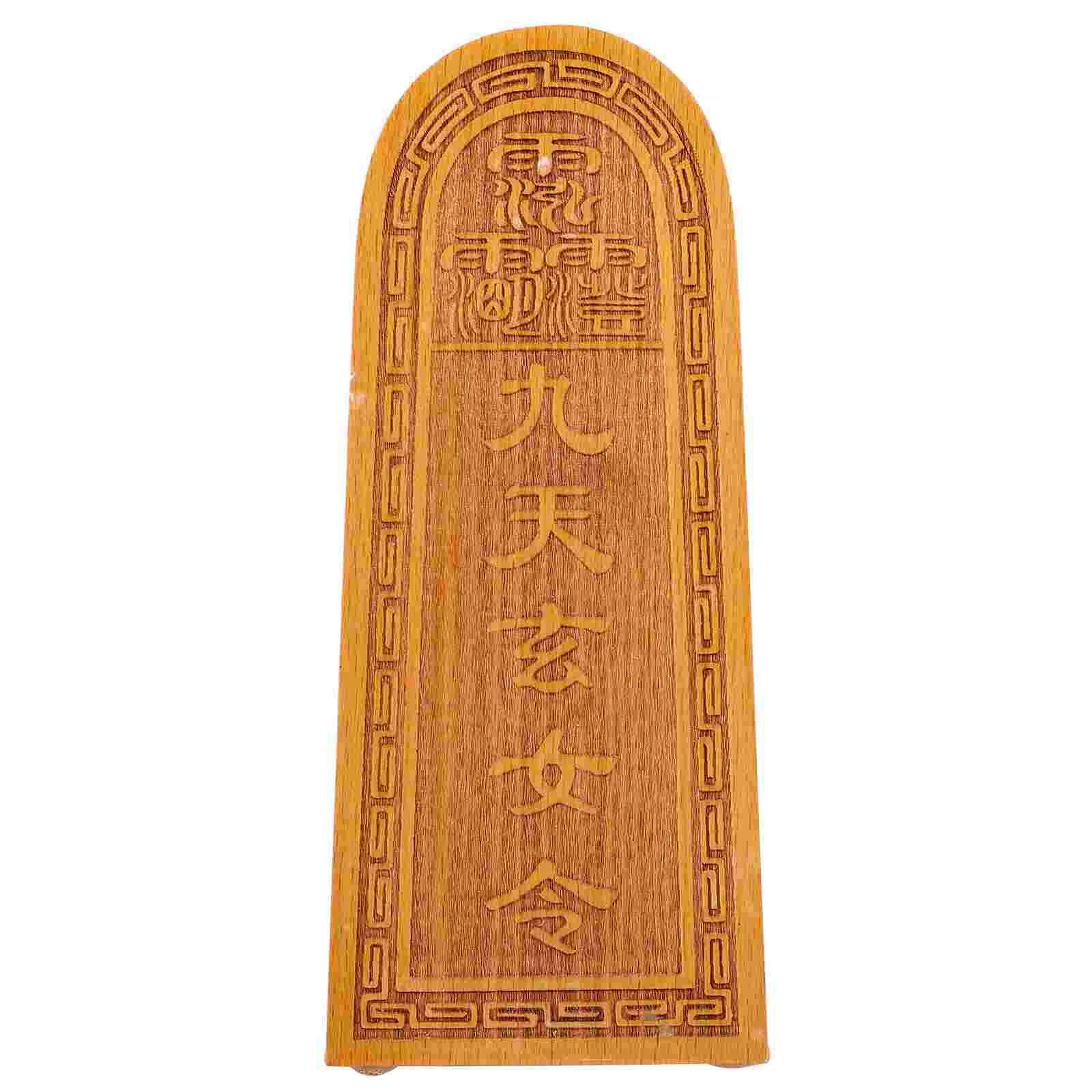 Nine Heavens Xuannv Token Chinese Design Adornment Decorate Sculpture Wood Decoration Statues Home Ornament Novelty