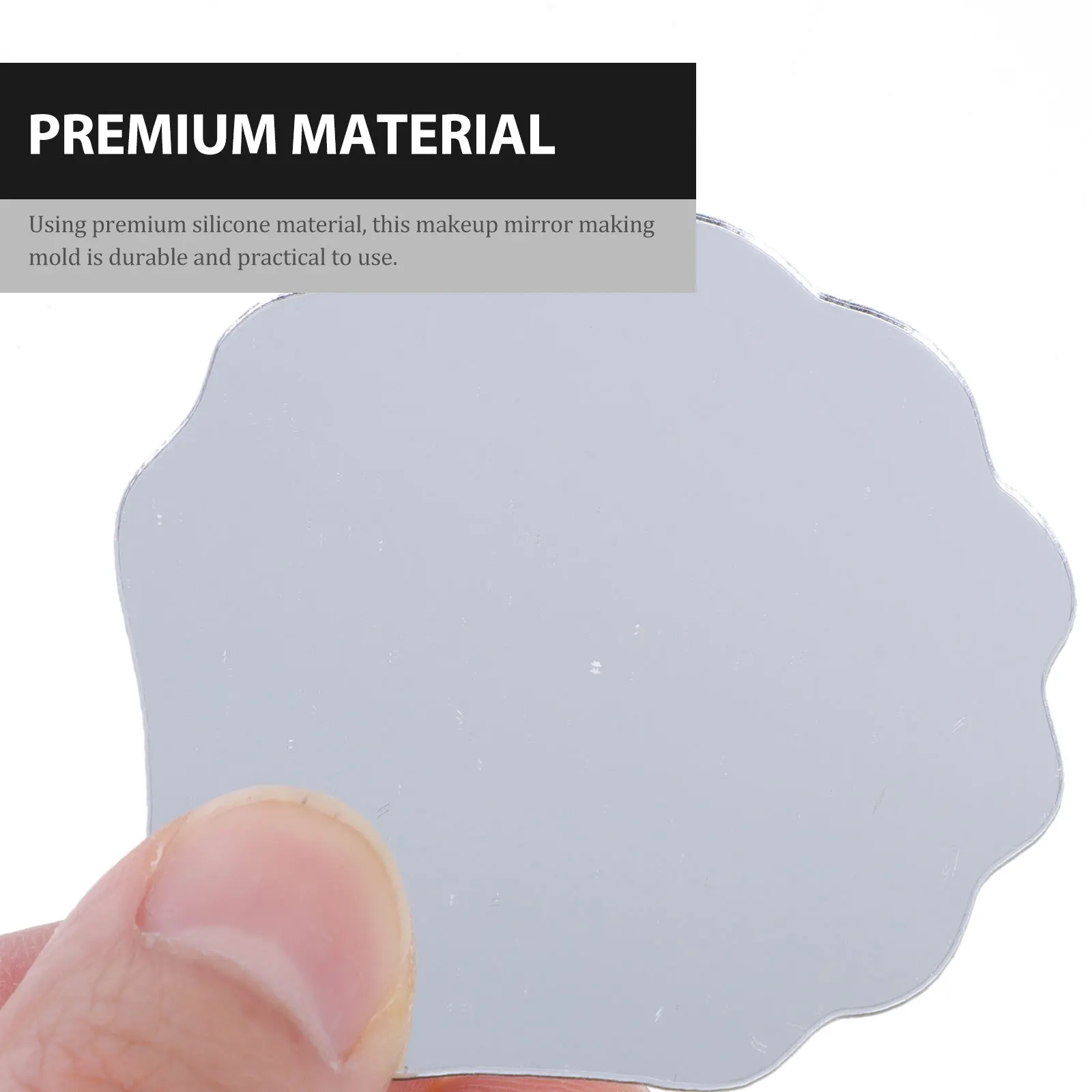 

1Set Makeup Mirror Silicone Mold DIY Art Mold Premium Material Resistant to Deformation Easy Clean Convenient for Handmade