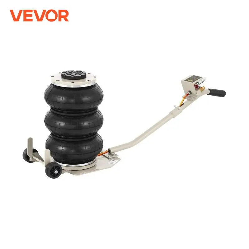 VEVOR Pneumatic Car Jack 3/5 Ton Triple Bag Air Jack for Vehicle Truck SUV Long Handle Lifting W/ Wheels Auto Repair Tool