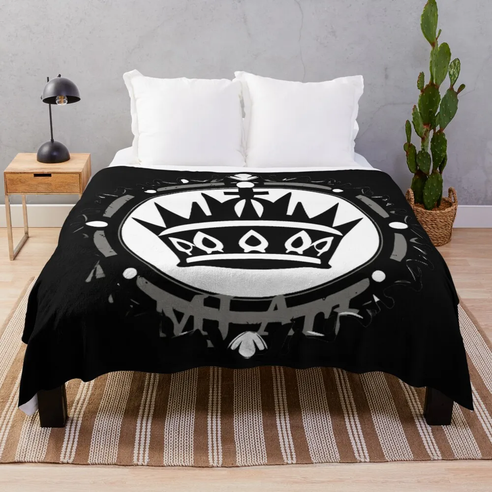

Crown of the Enthroned: Emblem of Sovereignty Throw Blanket Decorative Sofas Cute Personalized Gift Sofa Blankets