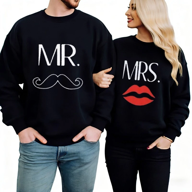 

MR MRS Couple Outfits Lovers' Clothes Couples Dress Couple Matching Sweater Sweat Sets Women Clothes Ropa De Hombre Man Clothes