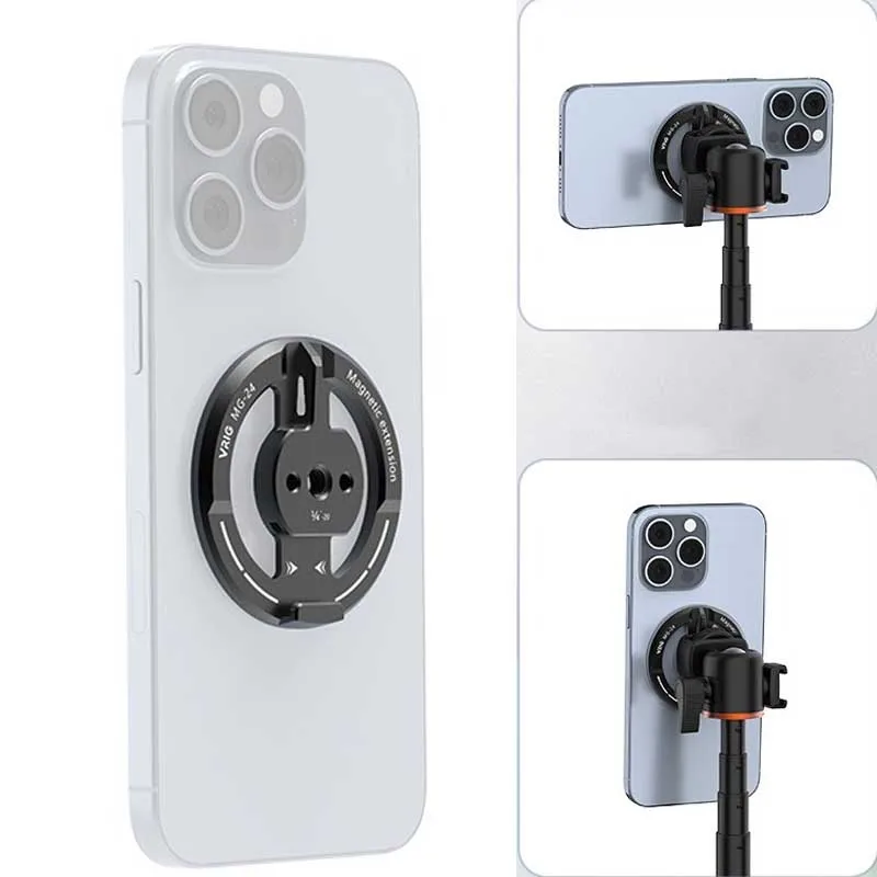 

VRIG MG-24 magsafe крепление для штатива для телефона портативный магнитный держатель для телефона из алюминиевого сплава 1/4 дюйма с индивидуальной резьбой для телефонов Android