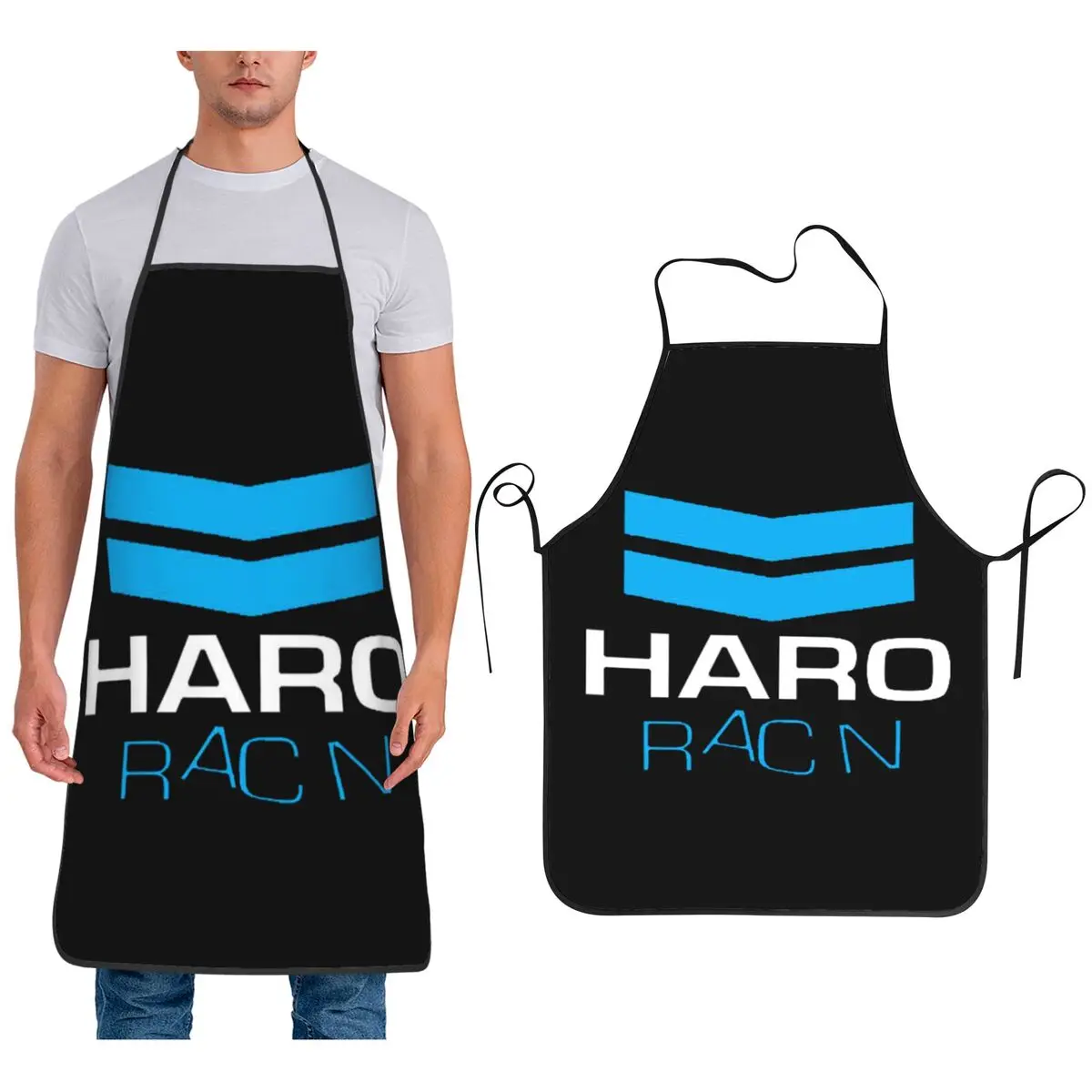 Haro Racn Bluewhite- Delantales Bmx de la vieja escuela, Tablier para cocinar y hornear, babero impermeable, delantal de limpieza de cocina