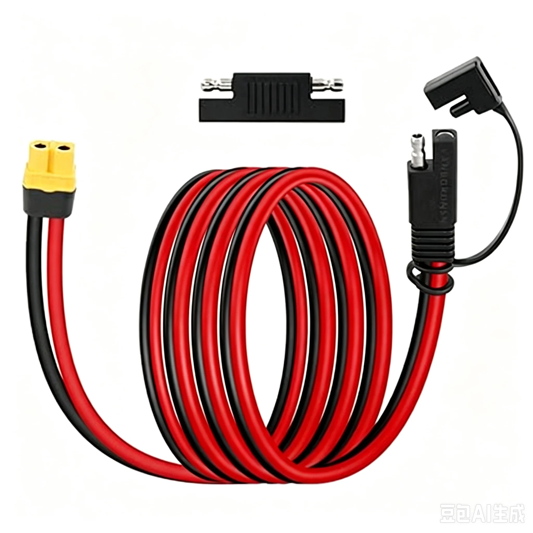10AWG SAE to XT60 Female Cable with Dust Cap SAE Adapter Wire for Solar Panel Portable Power Station Battery Charging