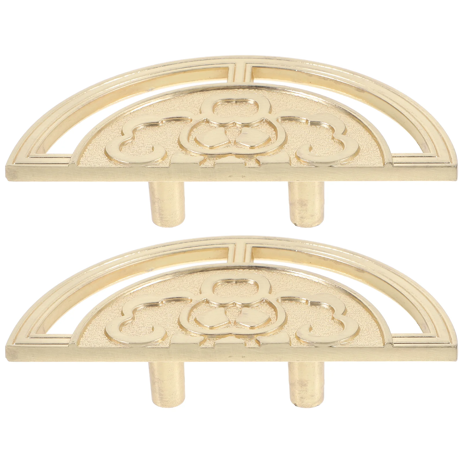 

2pcs Copper Pull Handles Zinc Alloy Half Round Cabinet Hardware For Kitchen Bathroom Vanity Cupboard Door Drawer