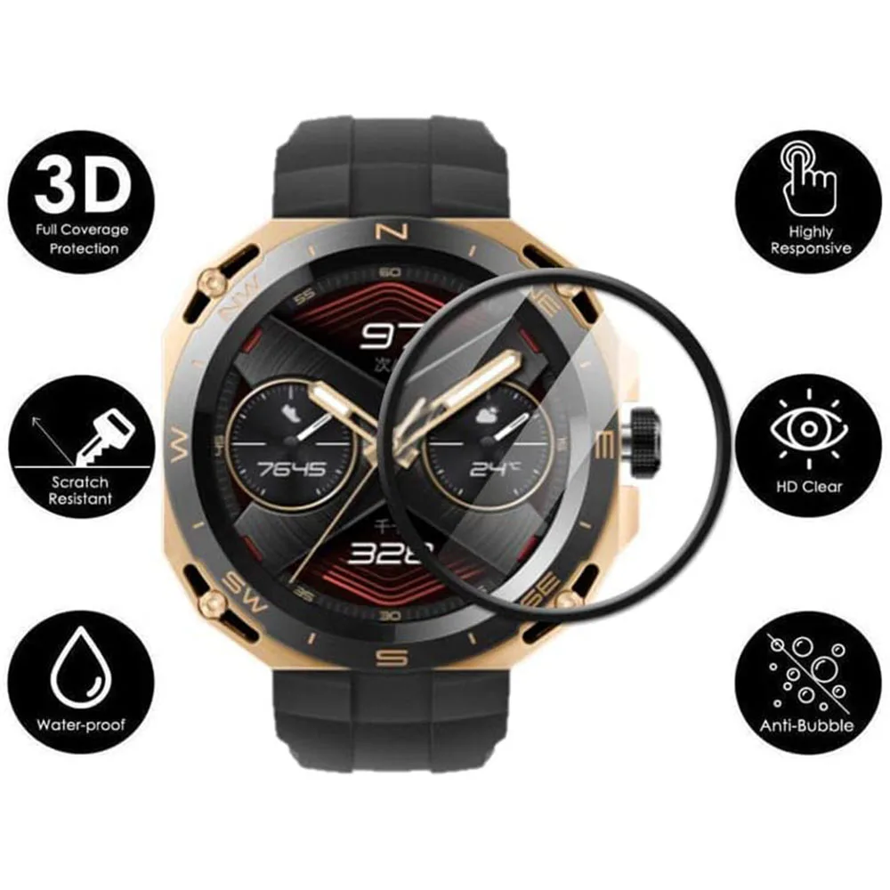 

BEHUA 3D Curved Screen Protective Film For Huawei Watch GT Cyber Smart Protector Film GTcyber Clear TPU Full Cover Accessories