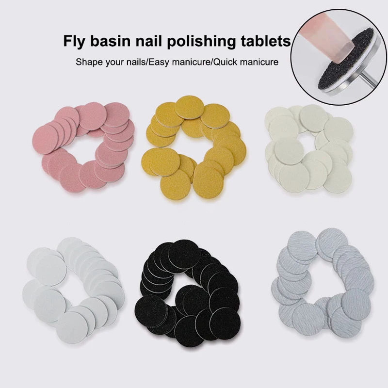 20 قطعة المتاح باديكير طحن الملفات استبدال الصنفرة الجلد الميت الملمع إهاب الكالس إزالة منصات القرص قدم أدوات العناية