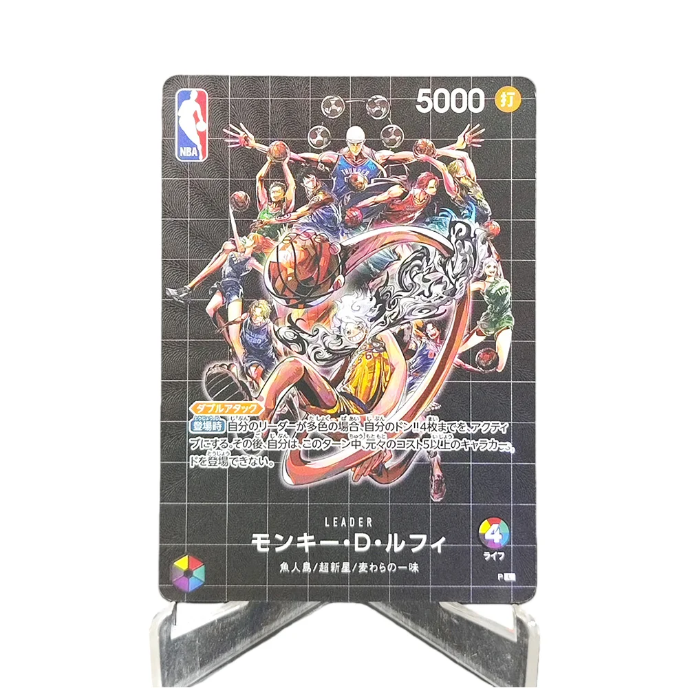 

DIY One Piece Card Game Basketball Monkey D Luffy Leader Collection Japanese TCG Anime Game Cards