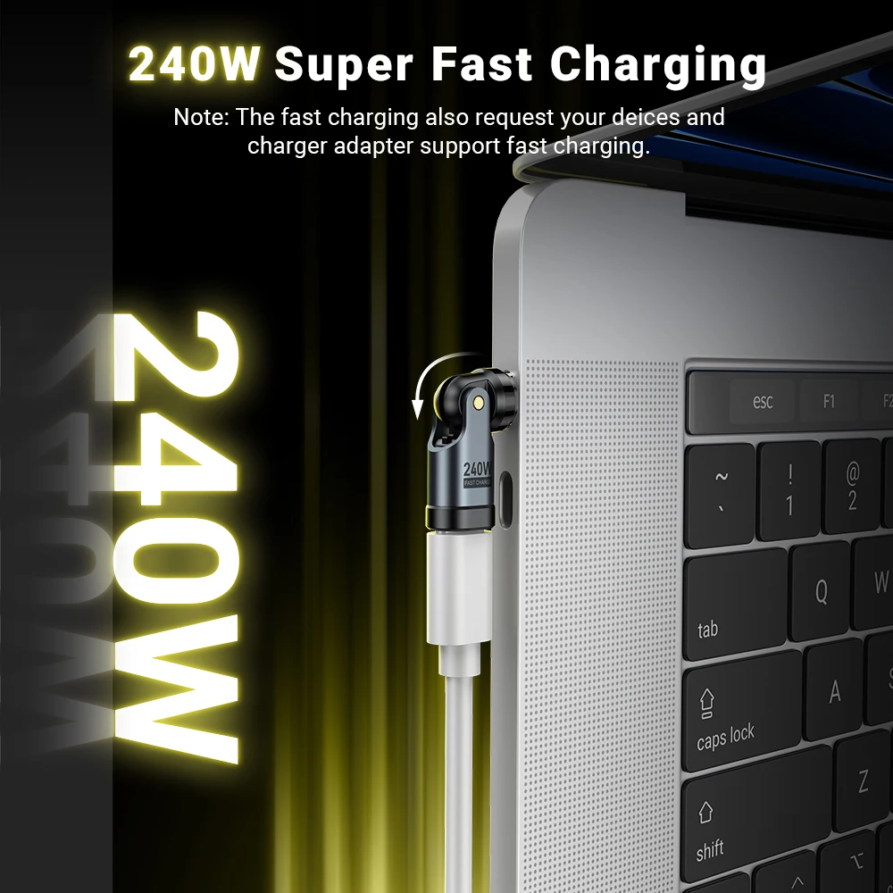 AUFU 9Pin Magnetic USB C OTG Adapter PD 240W Fast Charging Magnet Type C Female Connector for iPhone 17 16 Xiaomi Macbook Laptop