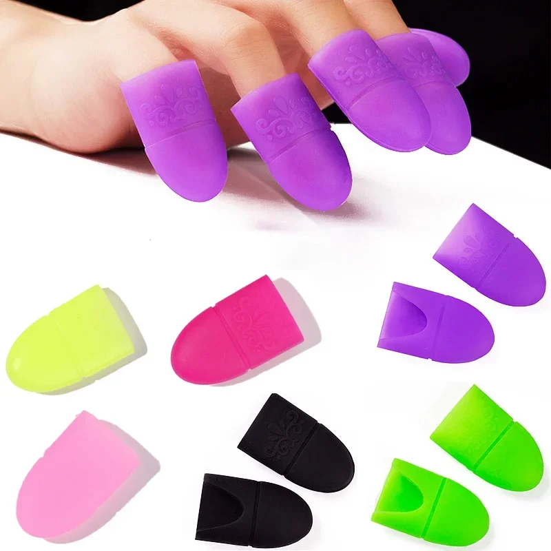 5pcs Nagellak Clip Losweken Siliconen Cap UV Gel Lak Remover Wraps Ontvetter Cleaner Tips Vingers Cover Vernis manicure Gereedschap