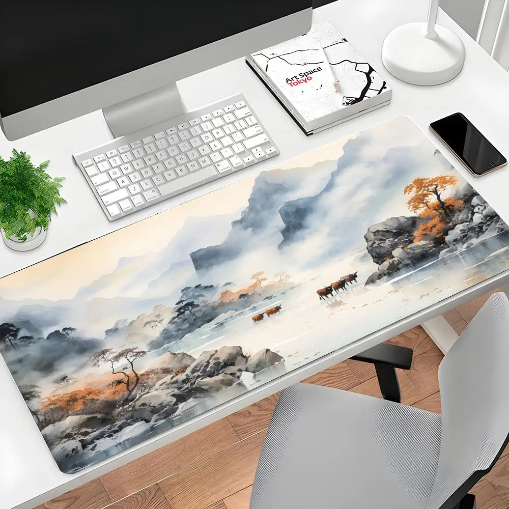 

Large Mouse Pad, Office Gaming Table Mat, Non-slip Rubber Base Washable Mouse Pad For Work, Gaming And Office 900x400mm