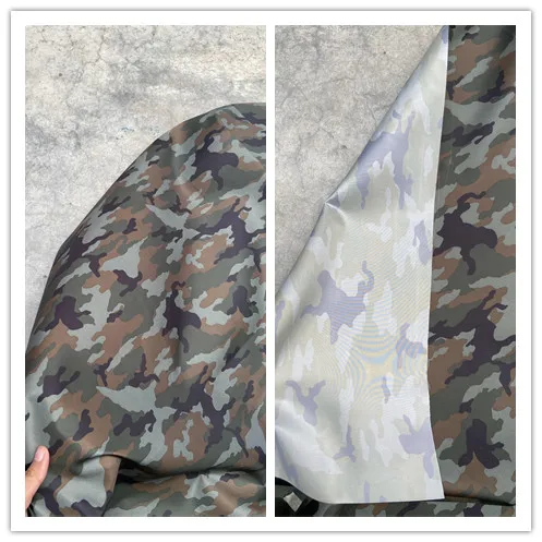 Japanese Camouflage Printing High Density down Jacket Trench  Fashion Cloth Designer Handmade Clothing Characteristic DIY Fabric