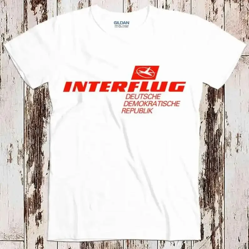 

Interflug Logo DDR National Airline of East Germany Best Seller T Shirt Music Retro Top Tee Gift Cool Unisex 8552