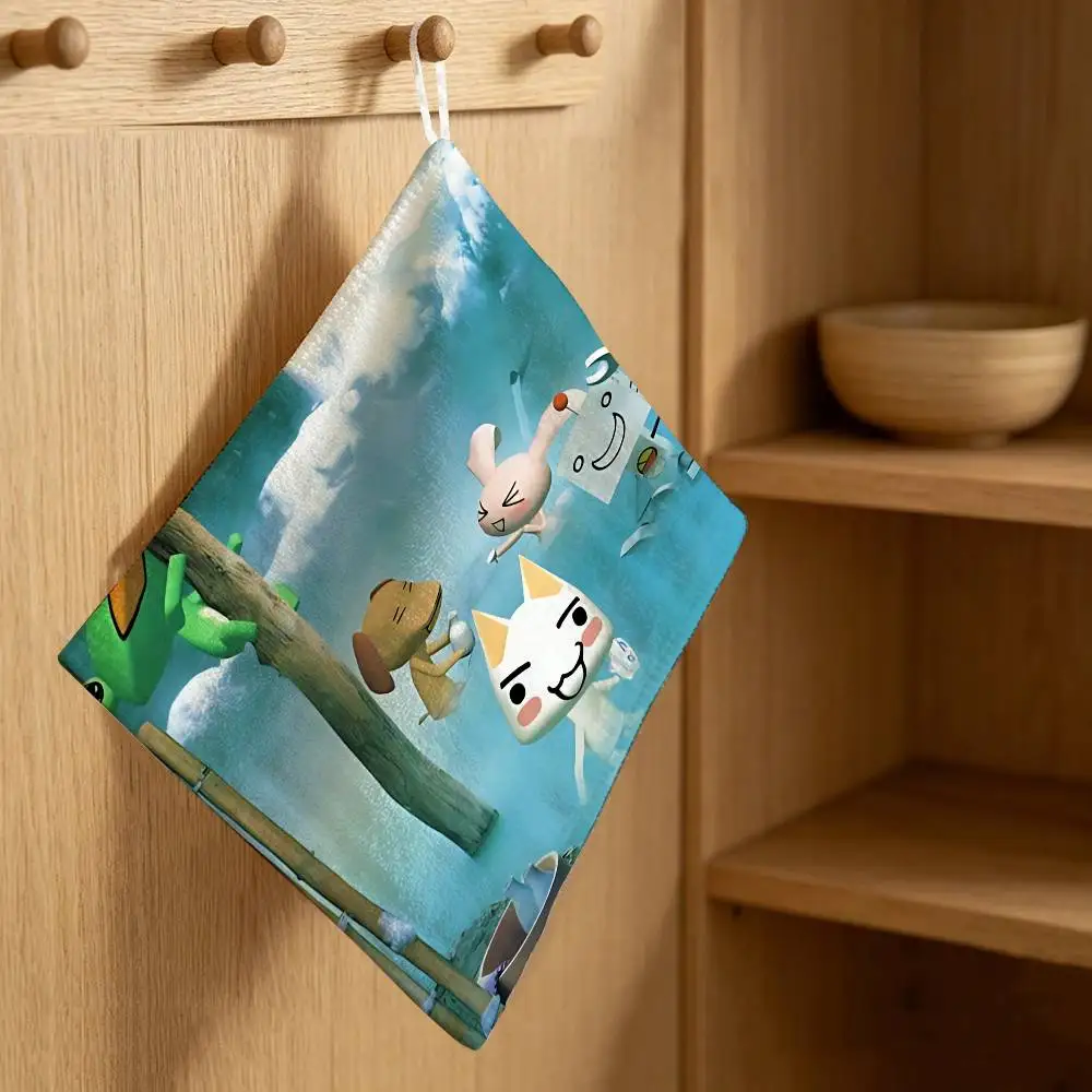 Inoue T-Toro CUTE Cat Hot Hanging Kitchen Towel, Polyester Cotton Material, Wear Resistant Hand Wiping Towel for Home