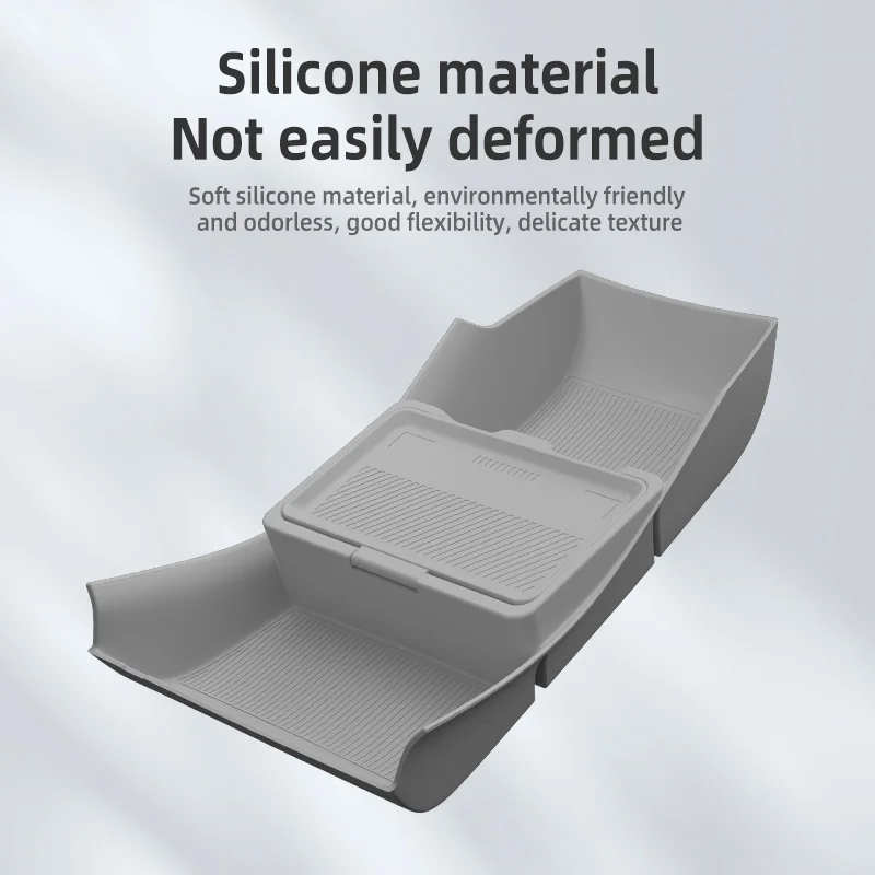 2025 For BYD Sealion 7 Silicone Center Console Below Storage Box Central Control Organizer Mat Car Interior