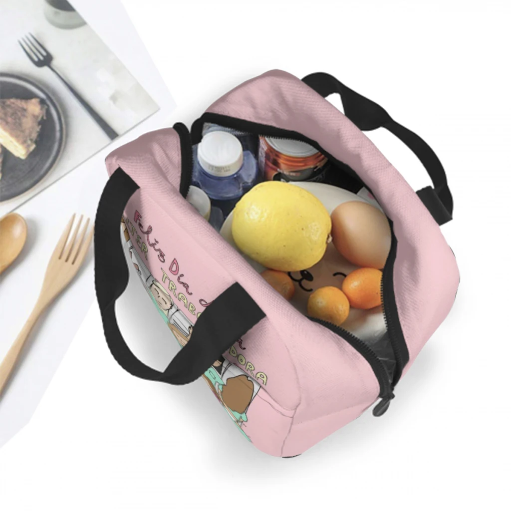 Enfermera En Apuros Lunch Bag for School Waterproof Picnic Thermal Cooler Insulated Lunch Box Women Kids Tote Bags