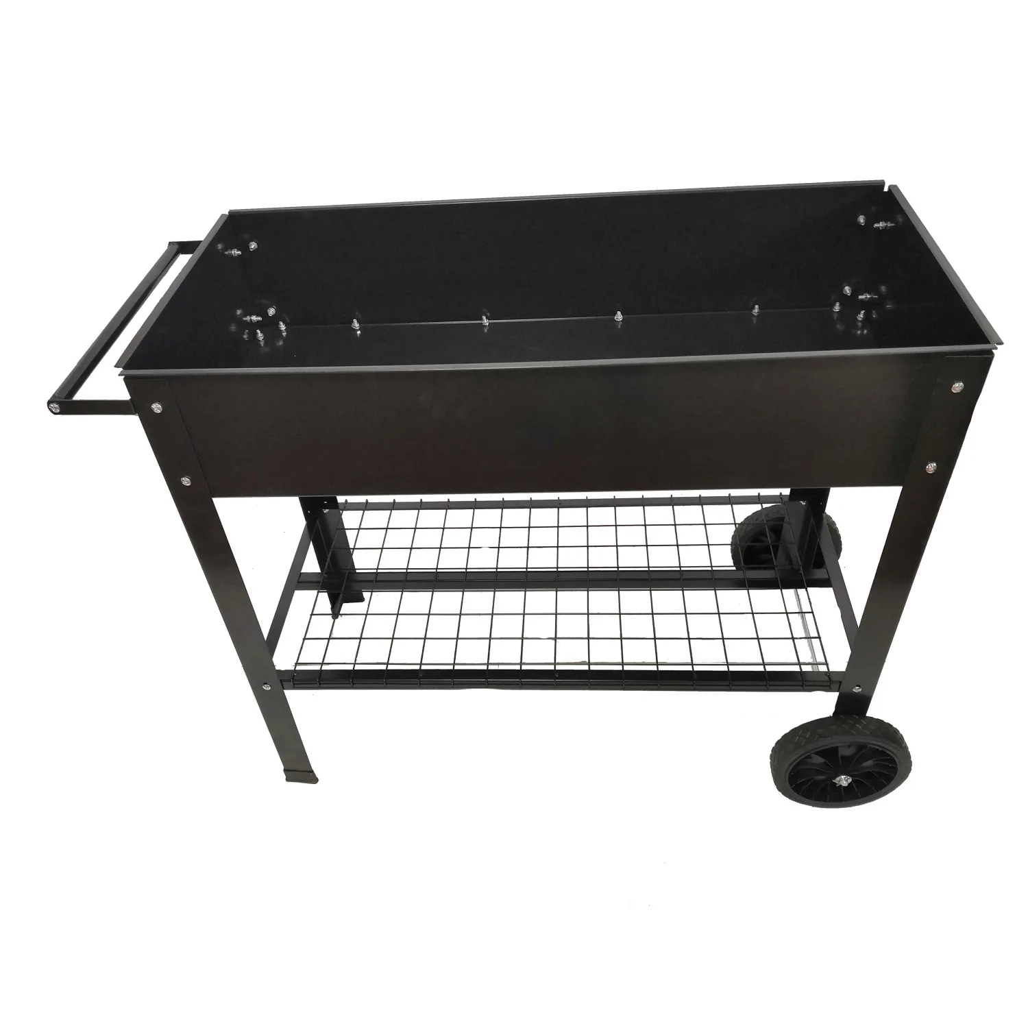 

Mobile Metal Raised Garden Bed Cart with Legs, Elevated Tall Planter Box with Wheels for Outdoor Indoors House Patio Backyard Ve