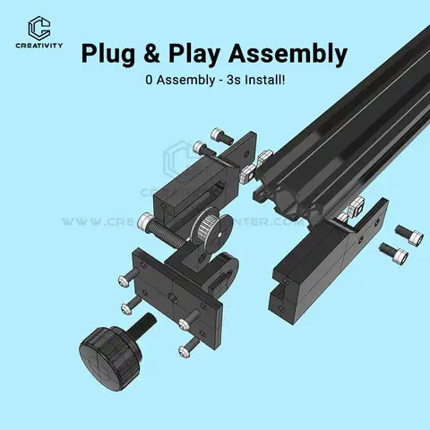 För Ender 3 CR10-serien 3D-skrivare remspännare X-axel 2020 2040 4040 Profil Y-axel Synkron rem Timing Sträckspänning 10 best sales remspännare - №7