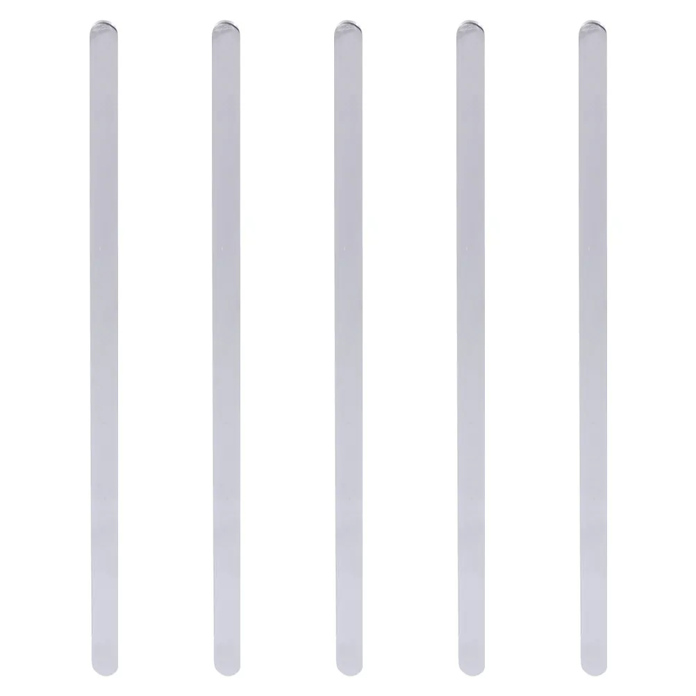 

5Pcs Premium Stainless Steel Bracelet Blank Strips DIY Open Bracelet Making Material Smooth Mirror Polished for Jewelry Crafting