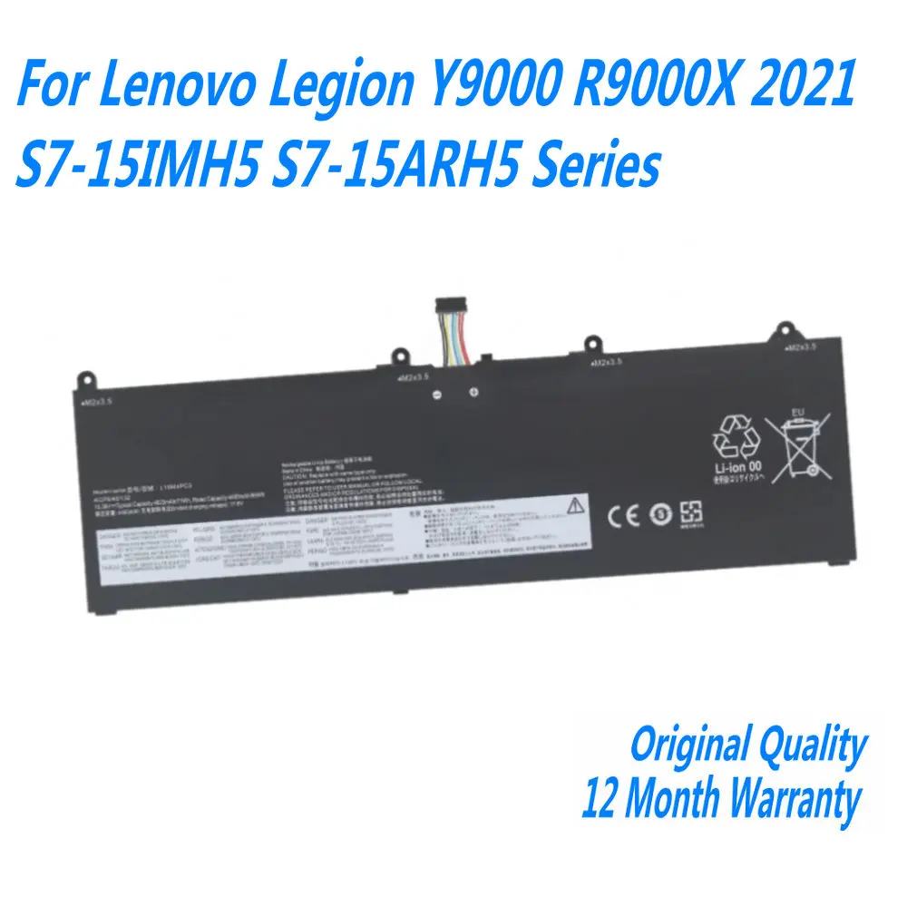 15.36V 71WH 4623mAh For Lenovo Legion Y9000 R9000X 2021 S7-15IMH5 S7-15ARH5 Series L19C4PC3 L19M4PC3 Laptop Battery