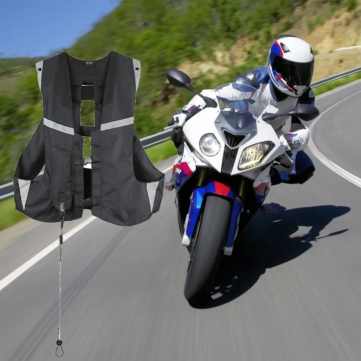 

Professional Advanced AirBag Vest Breathable And Waterproof Reflective Moto Chaleco For Adults Unisex Racing Protective Gear