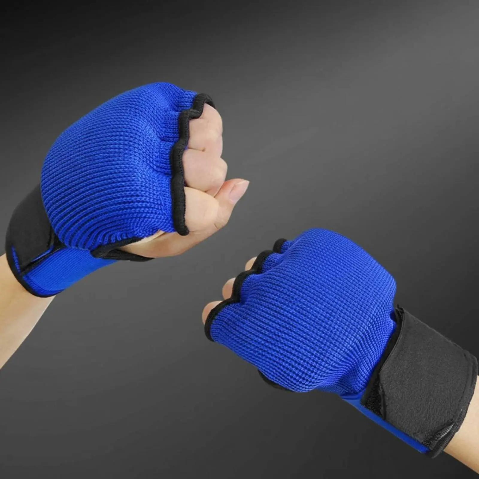 

Half-Finger Boxing Gloves Adjustable Wrist Stability Aid Quick Hand Wraps Inner Boxing Gloves Shock Absorbing Safety Gear