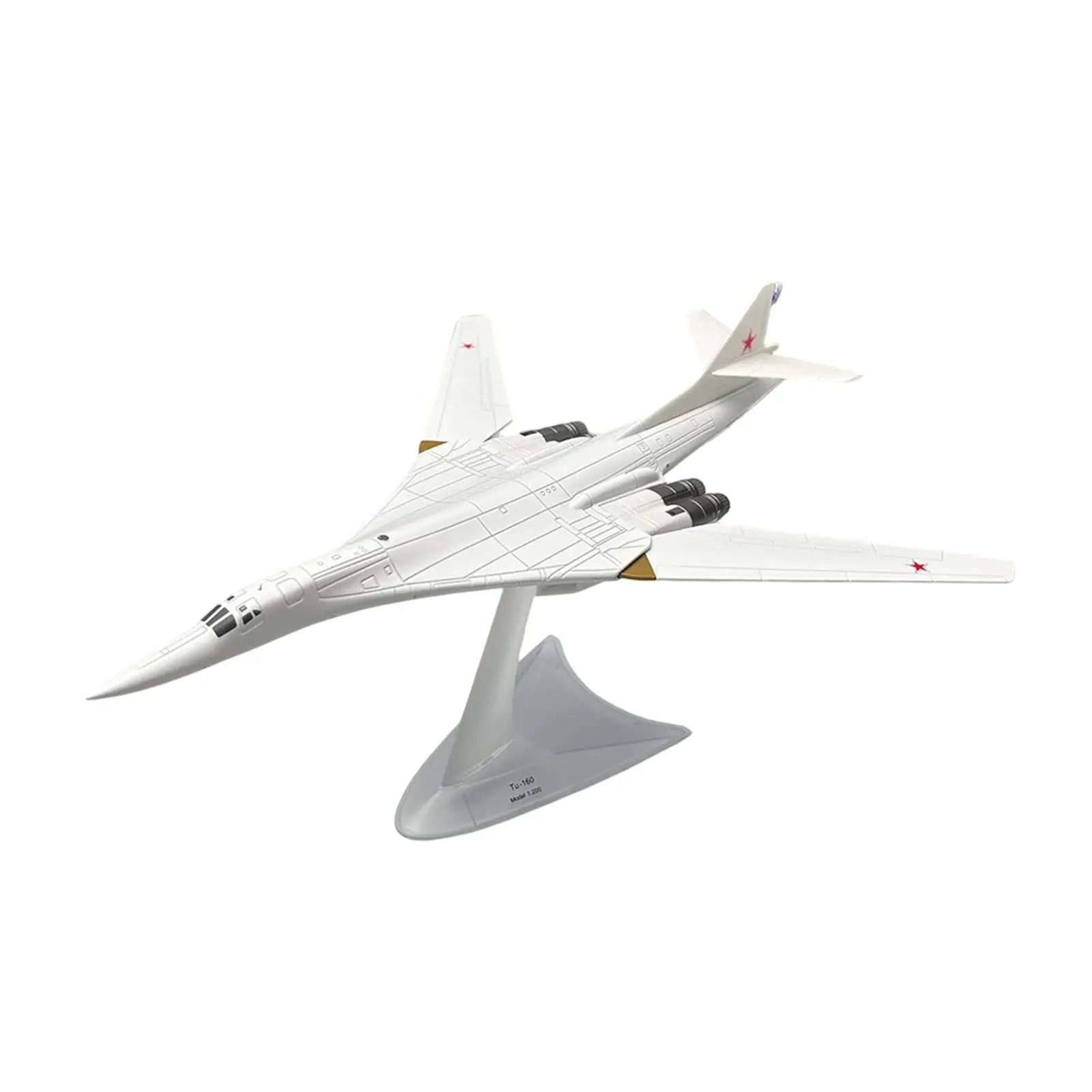 

Модель самолета Ту-160 в масштабе 1:200, имитация истребителя, с подставкой, литая под давлением модель из сплава для декора бара, офиса, полки, стола