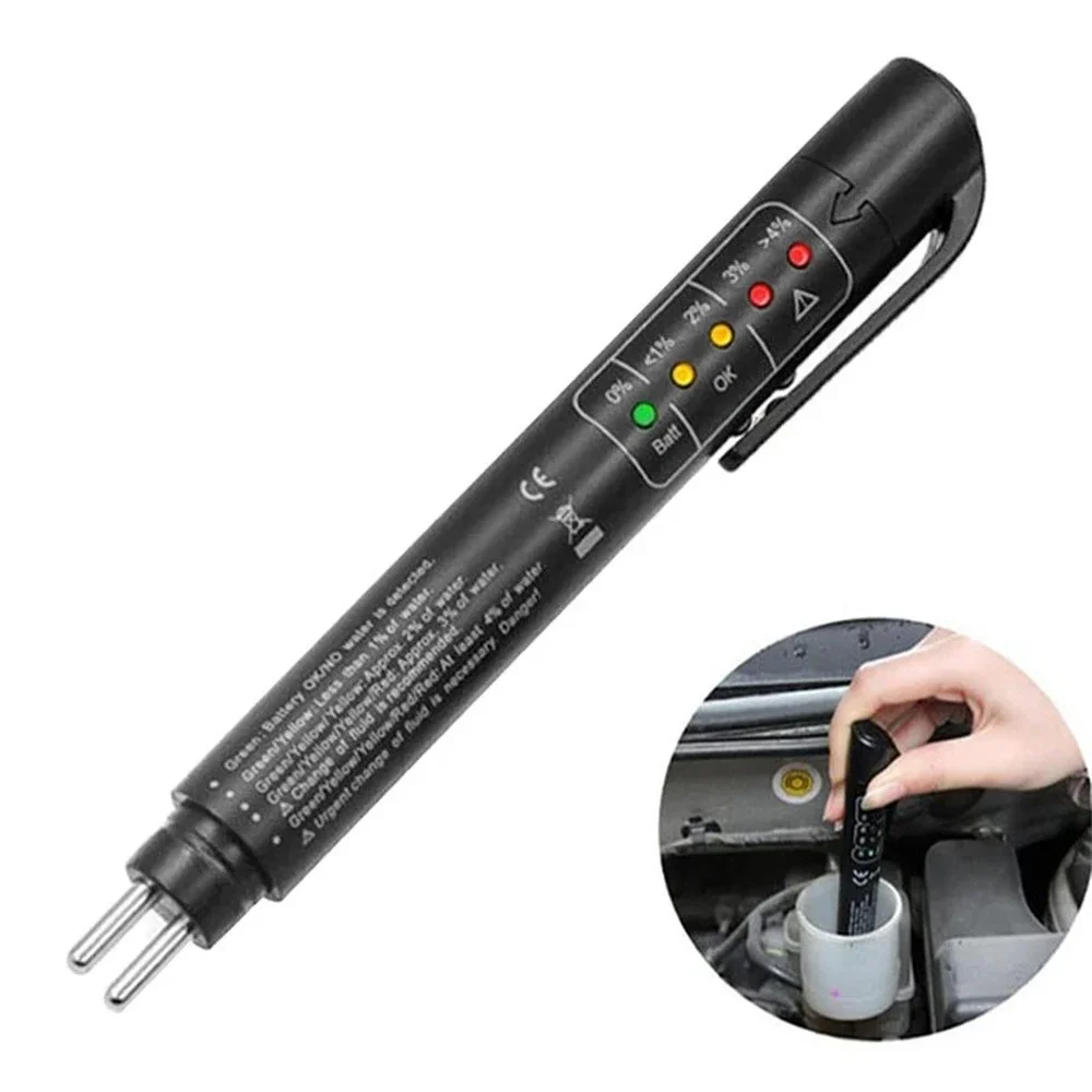 Auto Liquid Testing Brake Fluid Tester Pen for DOT3/DOT4 5 LED Indicator Display Brake Oil Test Quality Check Car Accessories