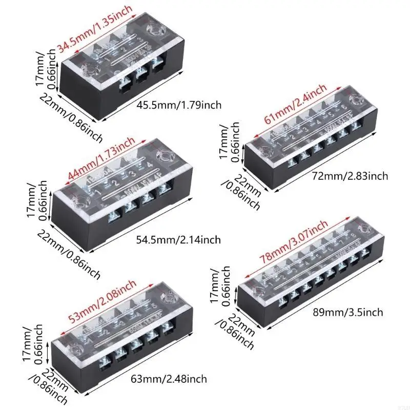 97qd 3/4/5/6/8 Position Fixed Liring Board Double Row Strips Klemmen Blockstreifen