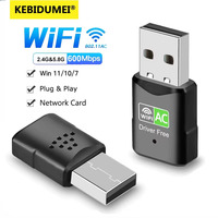 600Mbps USB WiFi Network Card Dual Band 2.4G/5GHz WiFi Dongle 802.11AC Ethernet PC WiFi Receiver Mini Wireless Computer Adapter