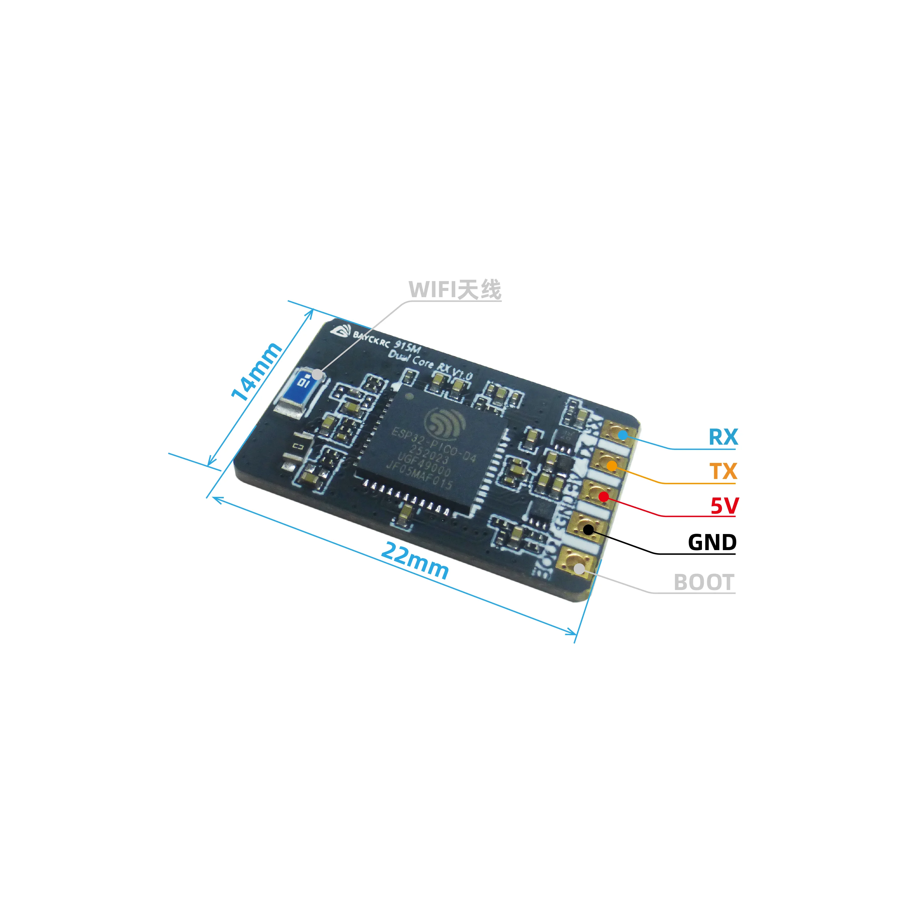 BAYCK 915Mhz Dual core RX antenna Receivers ExpressLRS ELRS Support SBUS For FPV Racing Drone