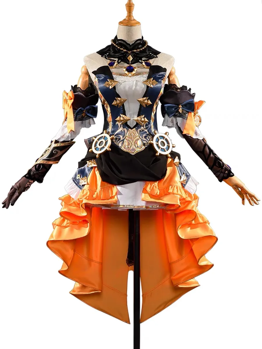 Original God costuMe Navia Navia Costume Fontaine Cosplay Girl Game Halloween Cartoon Costume Full Set