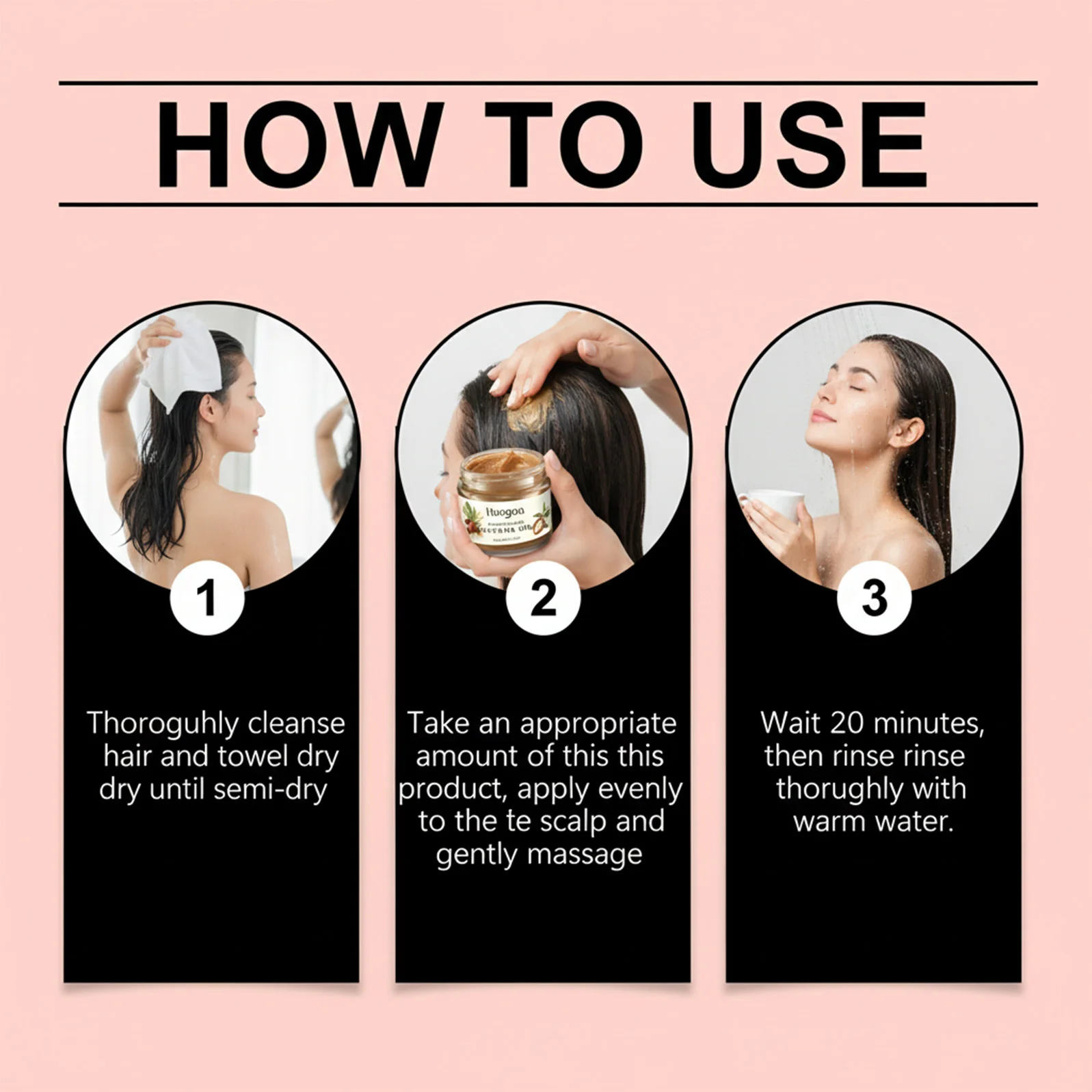 바타나 오일 헤어 마스크 탈모 방지 모발 성장 영양 공급 손상된 건조한 모발 복구 트리트먼트 매끄러운 헤어 마스크