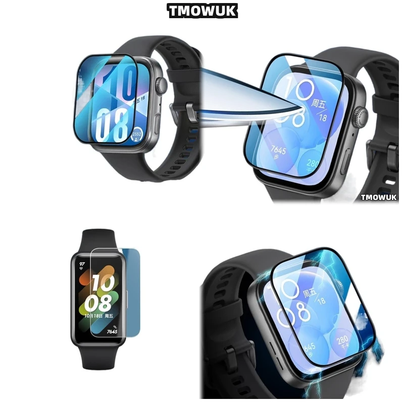 

For Huawei Band 6 7 8 9 10 B6 B7 Watch D2 Fit 3 4 Pro Special Edition Full Cover Screen Film Flexible 3D Curved Protective