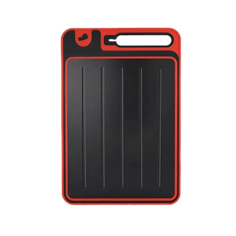 AC76-Defrost Tray Cutting Board Double-Sided Cutting Board Household Tray Tools For Meat With Cutting Board And Sharpener