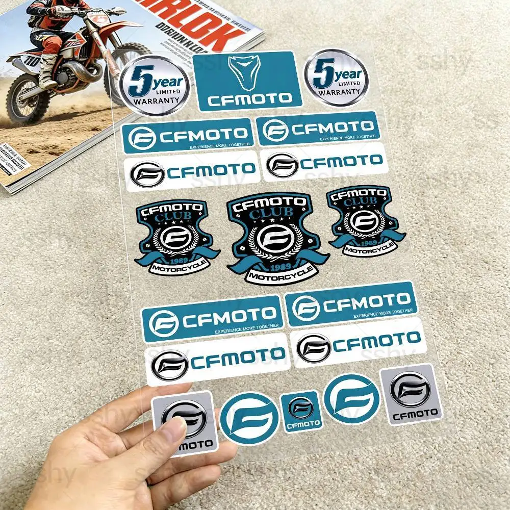 Adesivos Refletivos para Motocicletas CFMOTO, Decalques de Vinil à Prova d'Água para Capacete e Tanque de Combustível