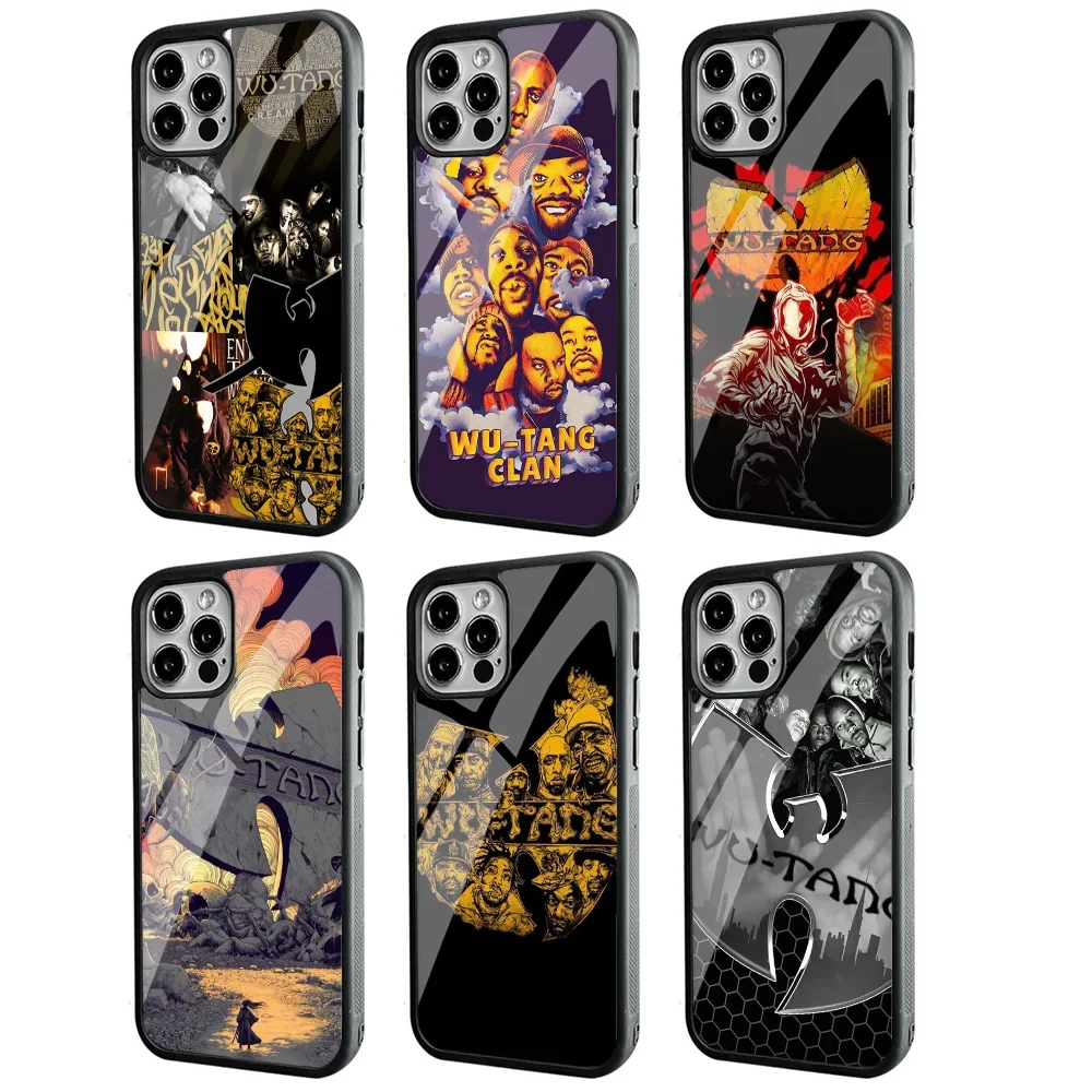 Hip-Hop Band W-Wu-Tang Phone Case For IPhone 11 12 13 14 15 Plus Pro Max Mirror Acrylic PC TPU Cover