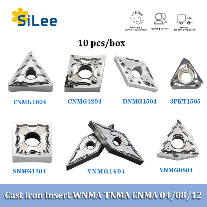 10pcs Ceramic Insert WNMG08 VNMG10401 CNMG12 TNMG160404 3PKT150508 SNMG12 DNMG1504 Alloy Inserts For Aluminum