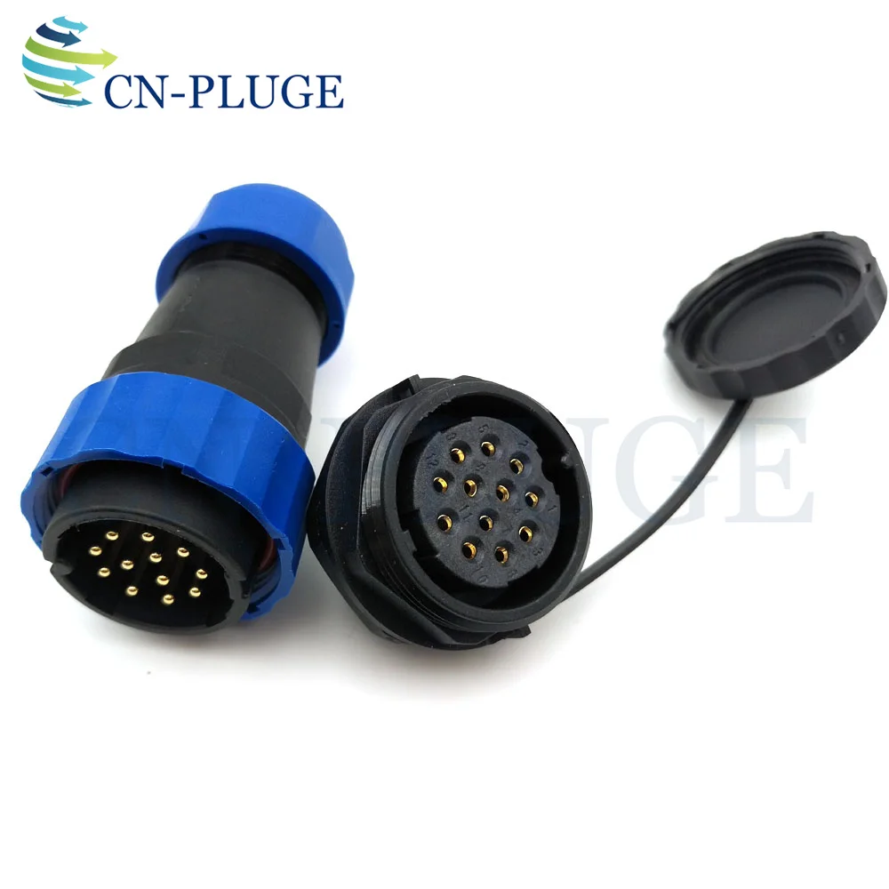 SD28 Series 28mm Nut Panel Mount Connector 2 3 4 5 6 7 8 9 10 12 14 16 19 22 24 26 Pin Outdoor Waterproof IP68 Male Plug